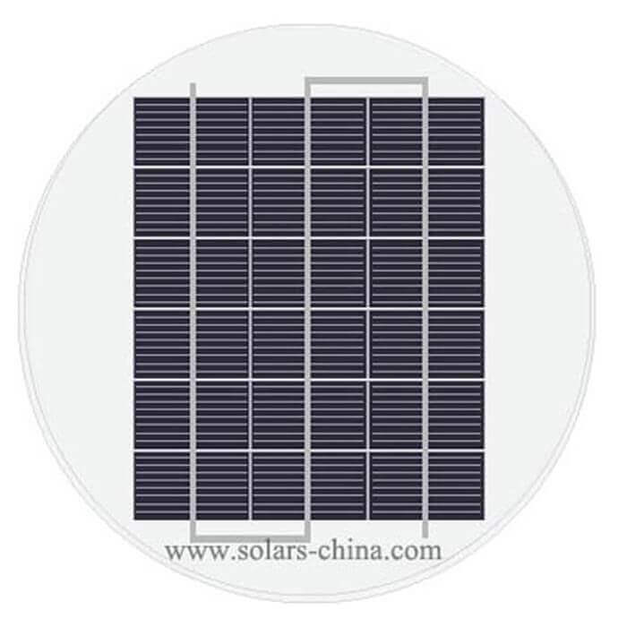 5W round solar panel