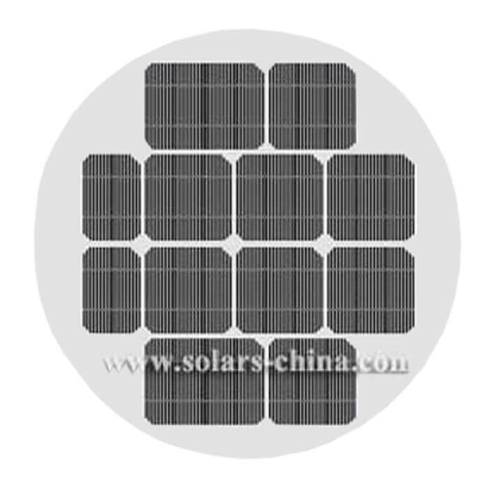50W round solar panel