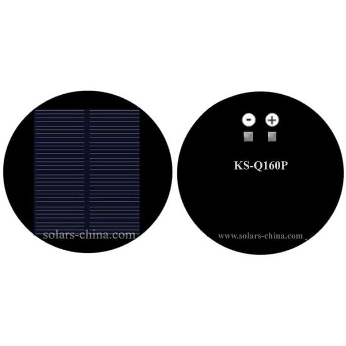 2W round solar panel