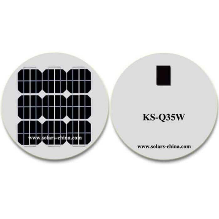 35W round solar panel