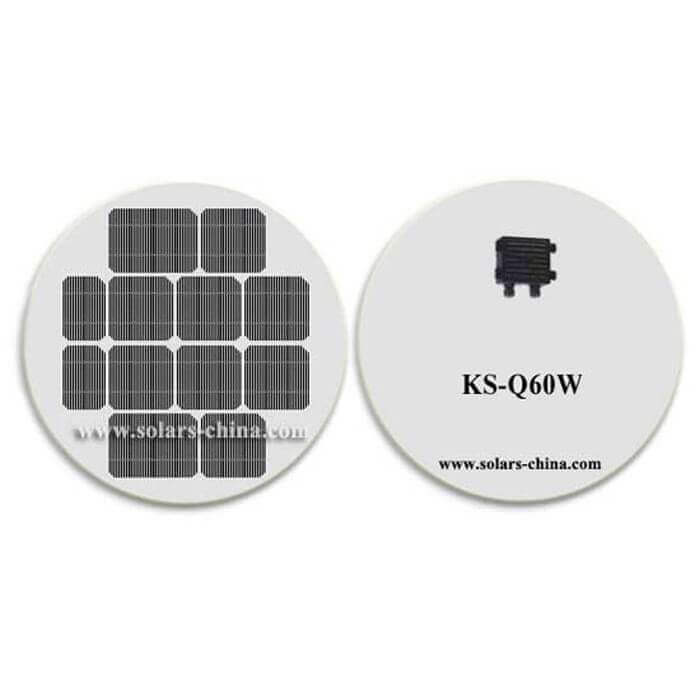 60W round solar panel