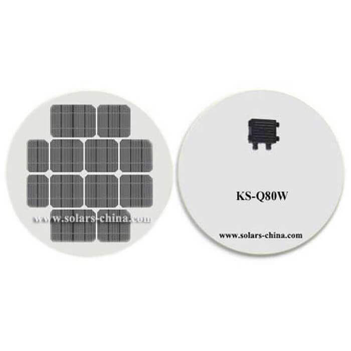 80W round solar panel