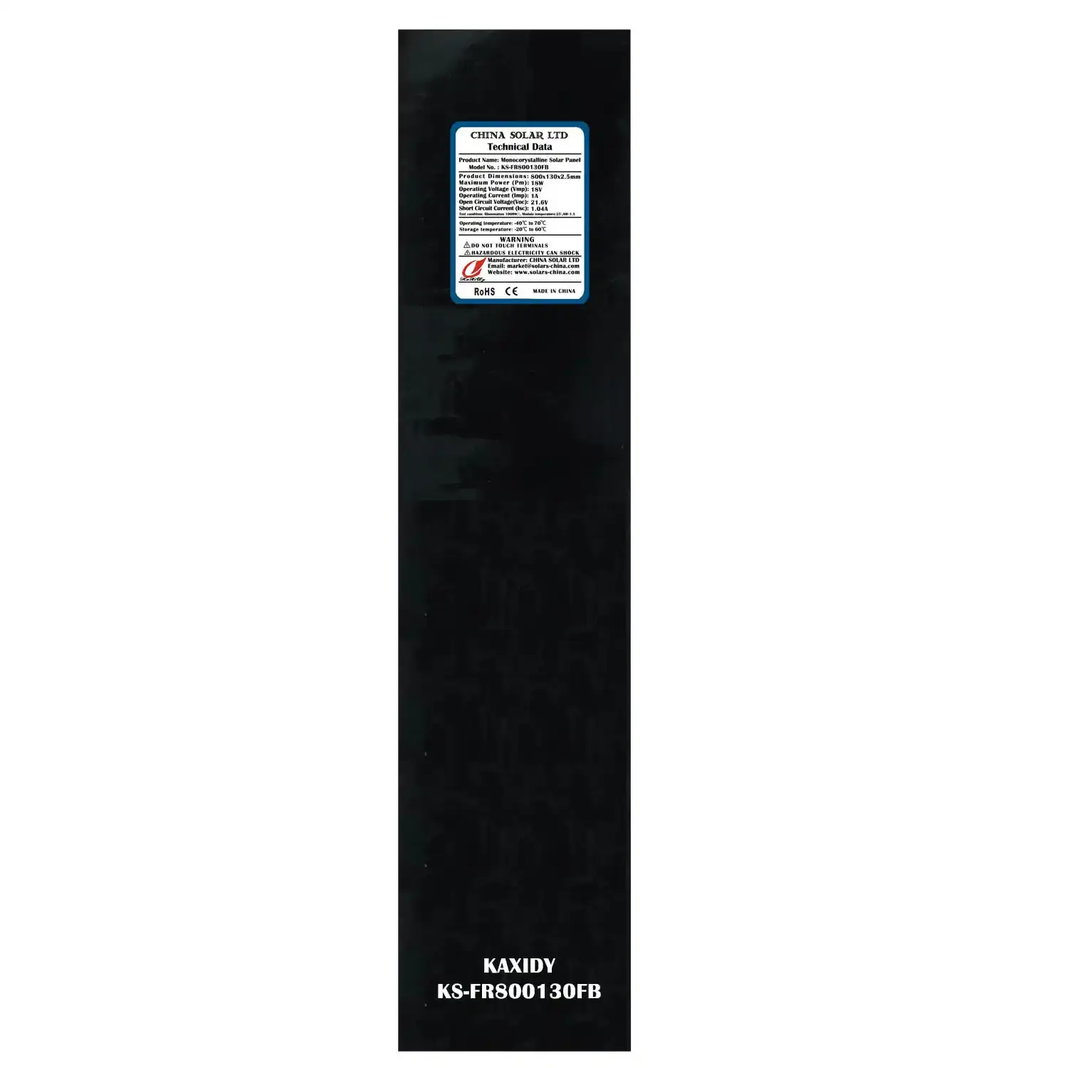 black flexible solar panel 20W