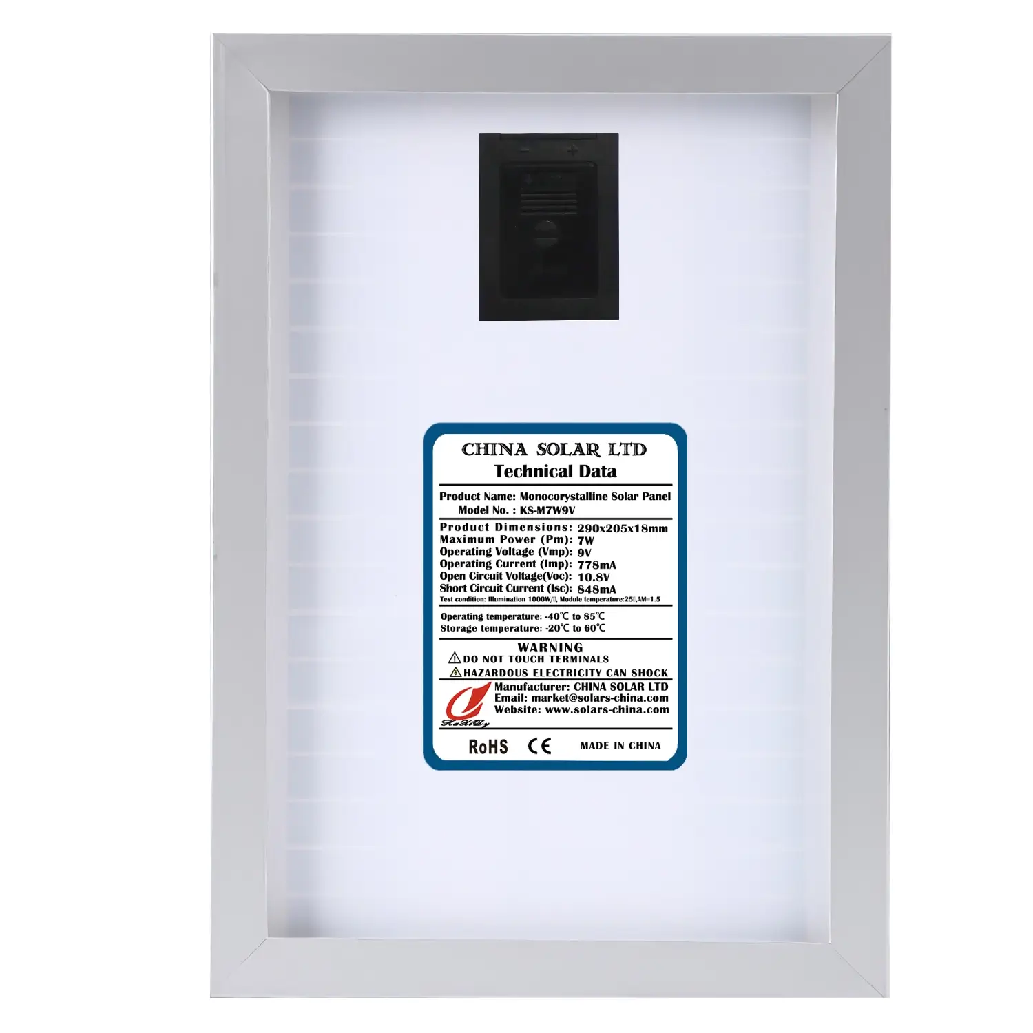 Monokristalline Solarmodule 7W