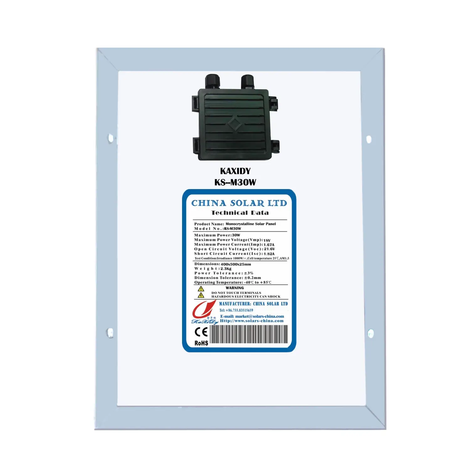 Monokristalline Solarmodule 30W