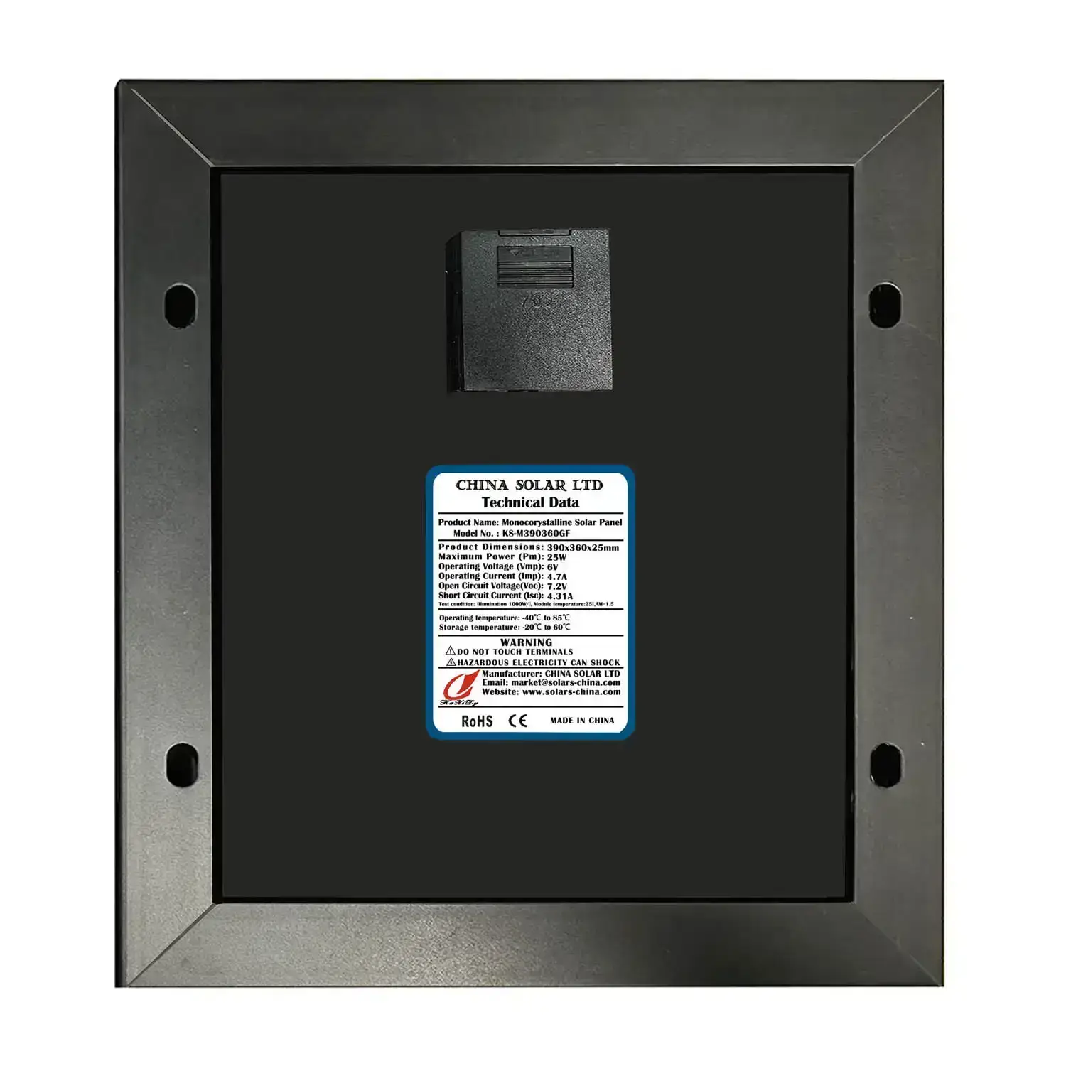 Monocrystalline Solar Panel 25W