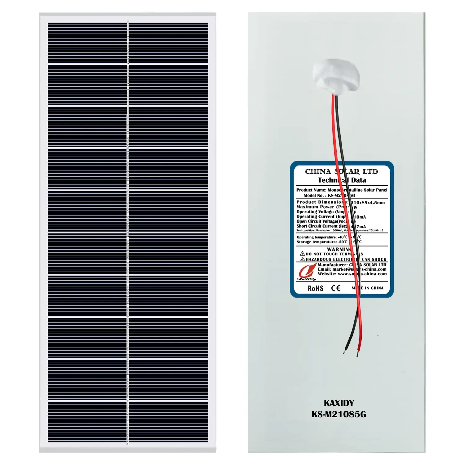 Monokristalline Solarmodule 2W 5V