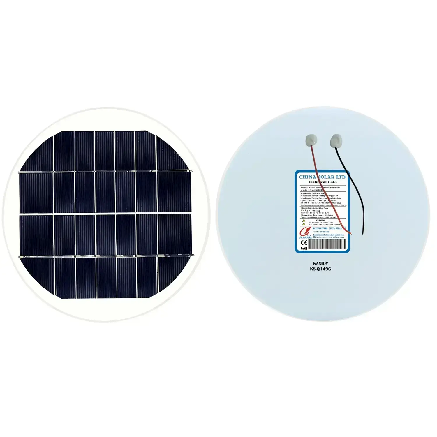 Runde Solarzelle 8V