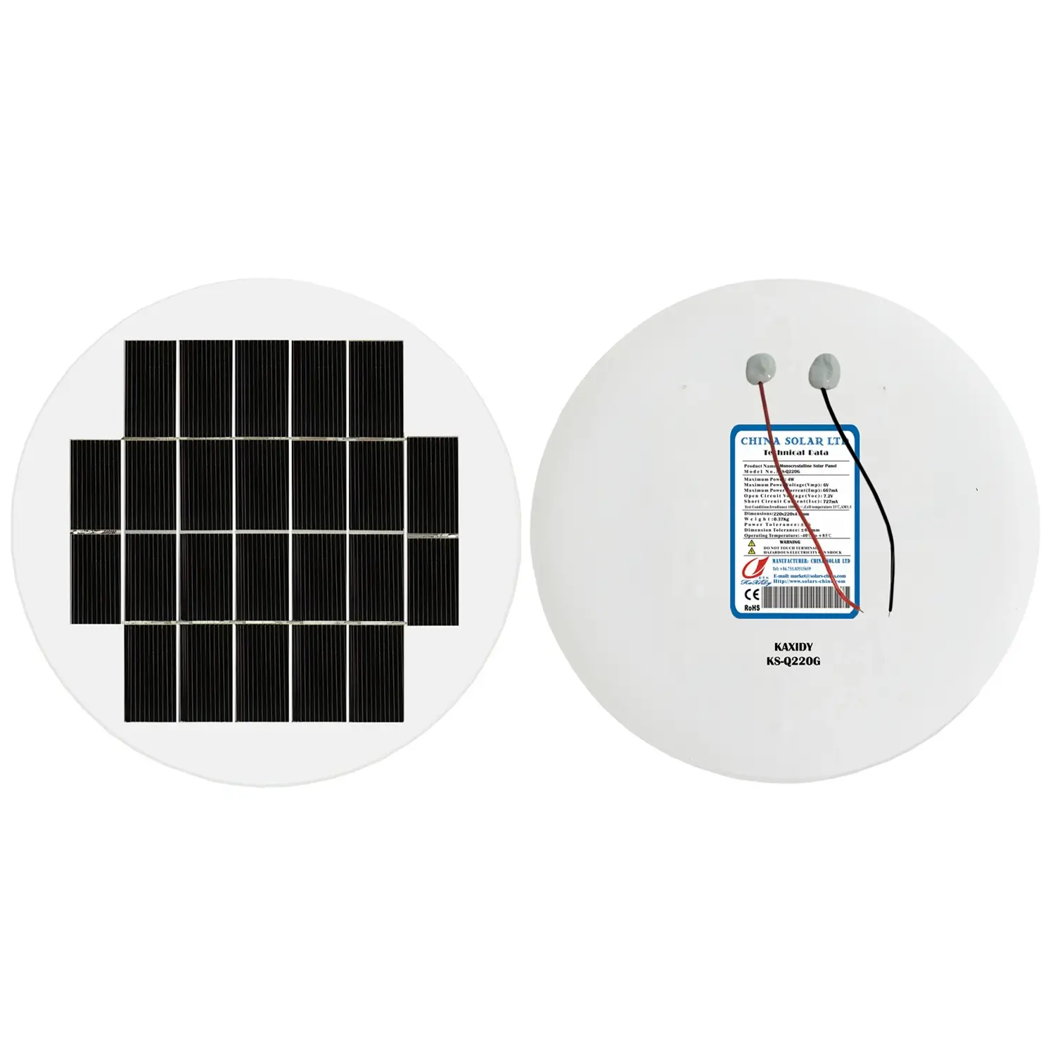 Runde Solarpanel 4W