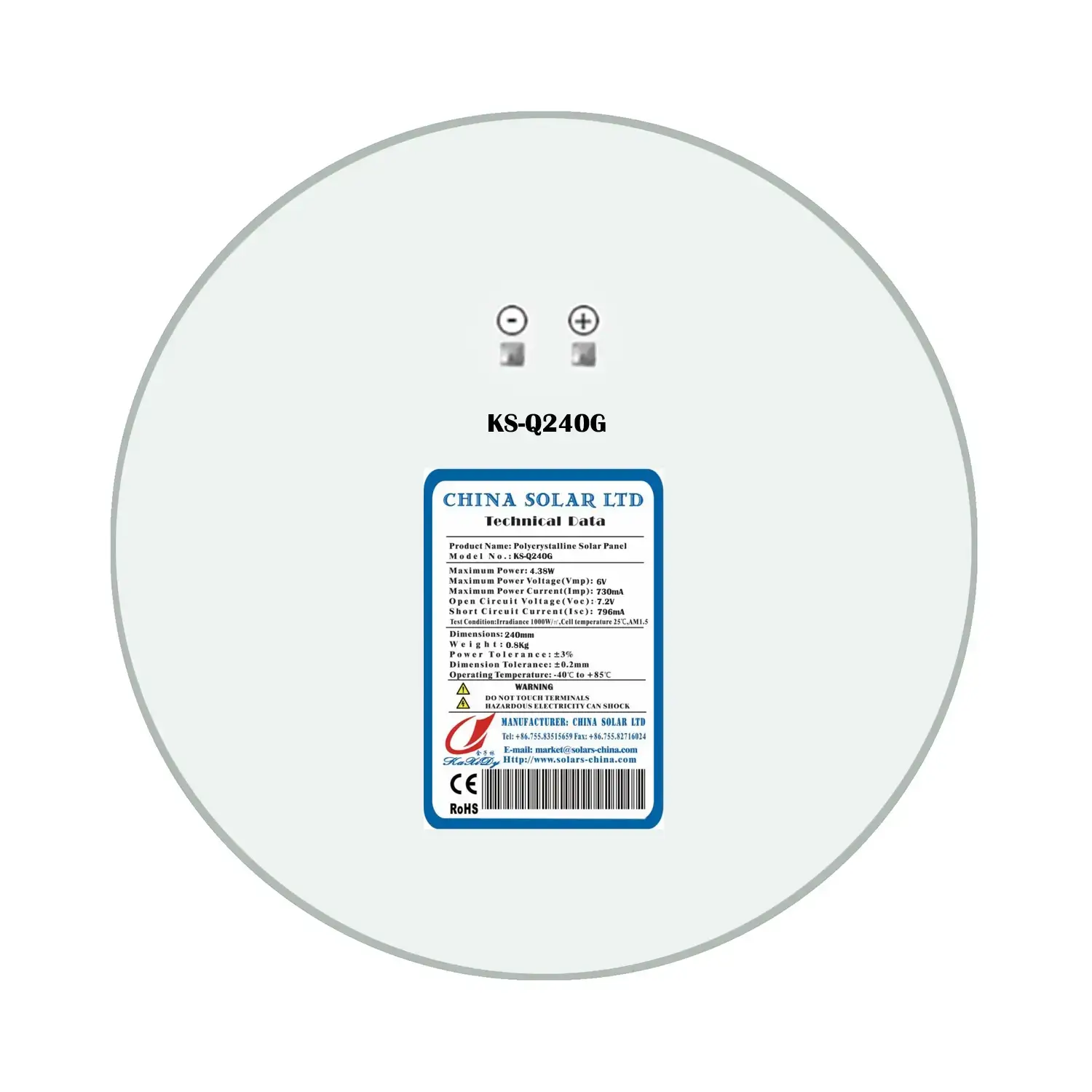 Panneau Solaire Circulaire 4W