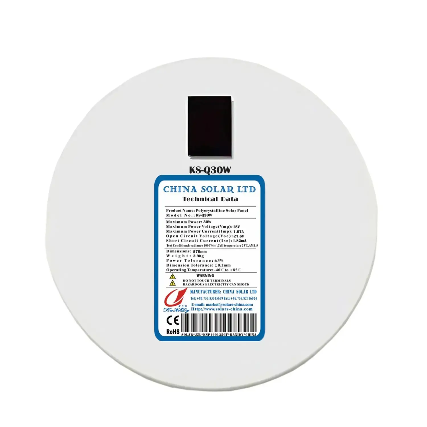Kreisförmig Solarmodule 30W