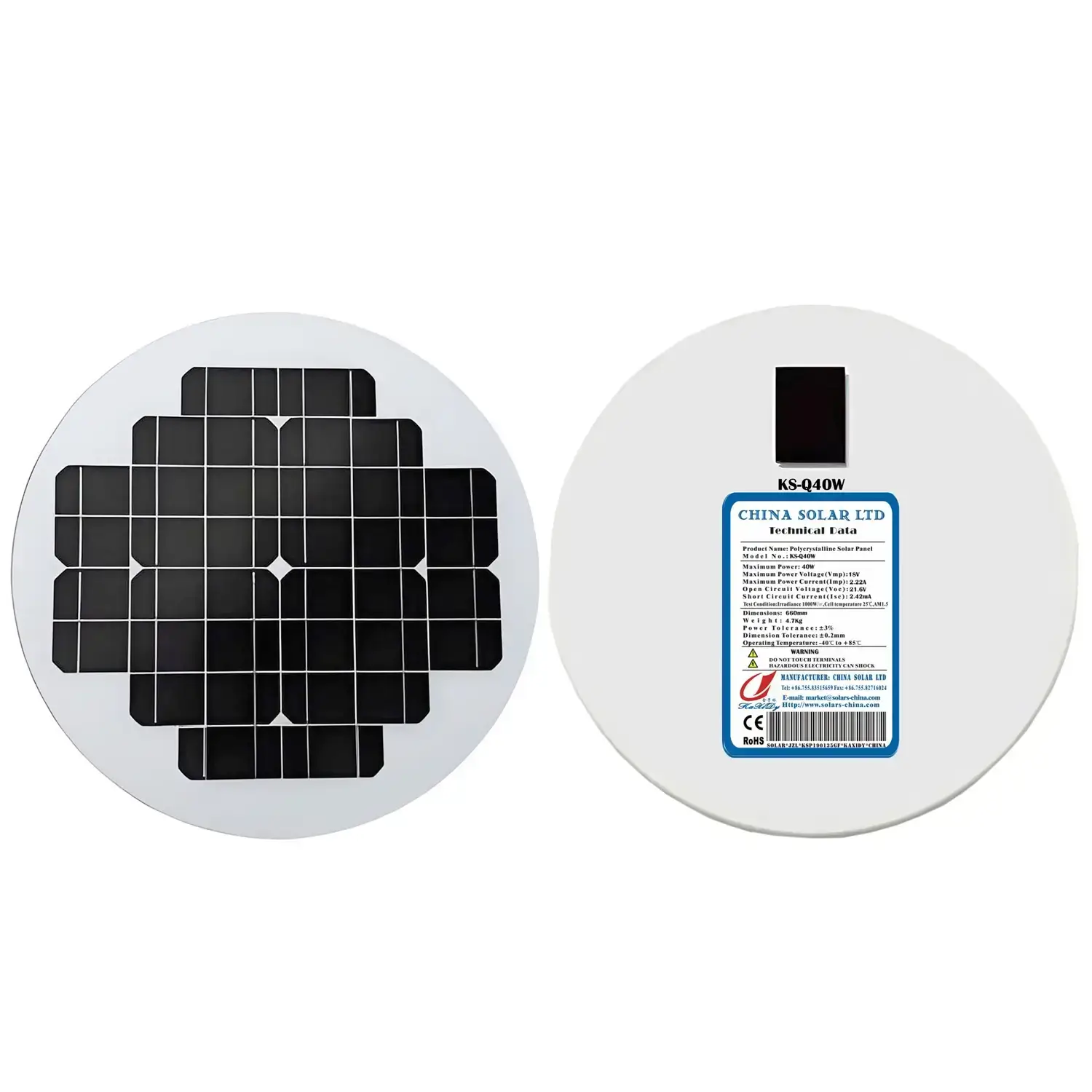 Runde Solarmodule 40W